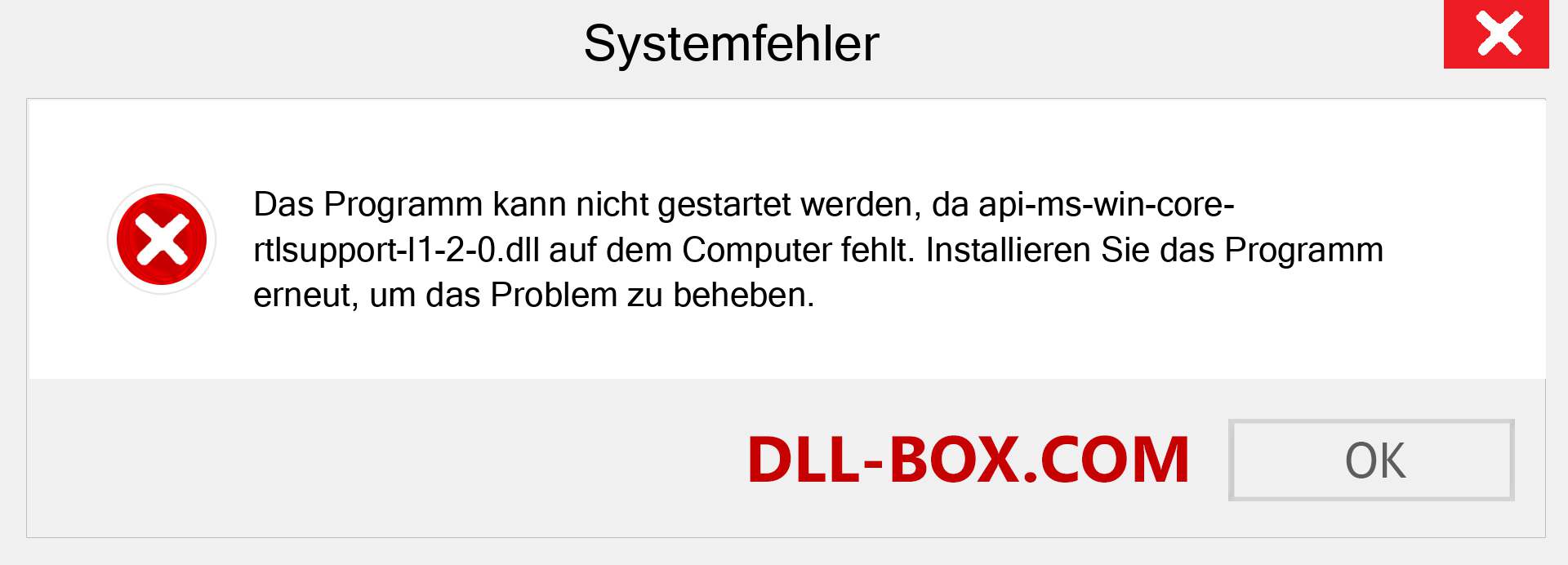 api-ms-win-core-rtlsupport-l1-2-0.dll-Datei fehlt?. Download für Windows 7, 8, 10 - Fix api-ms-win-core-rtlsupport-l1-2-0 dll Missing Error unter Windows, Fotos, Bildern